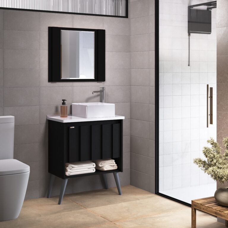 5298 - Kit Treviso com pés - Preto trama